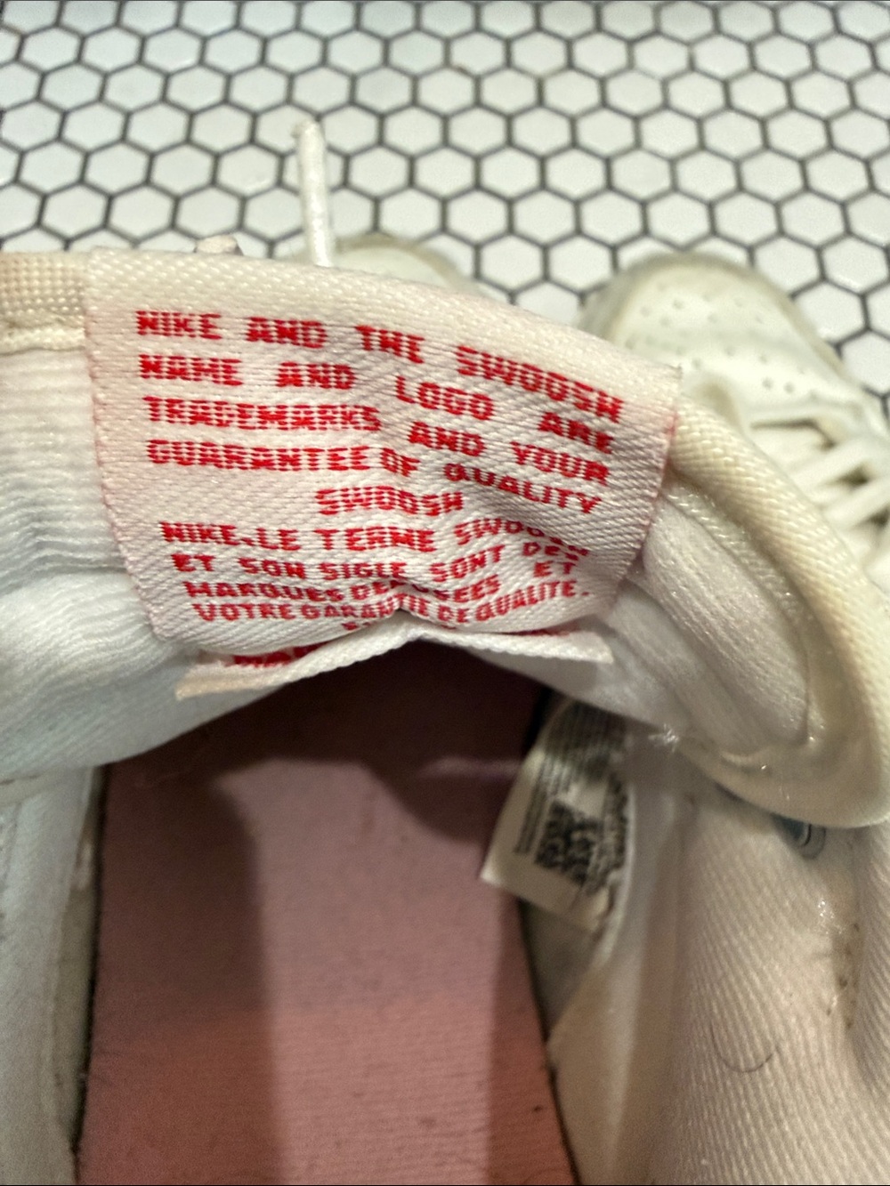 Nike White and Light Gray flower lace sneakers 9 - Picture 8 of 9